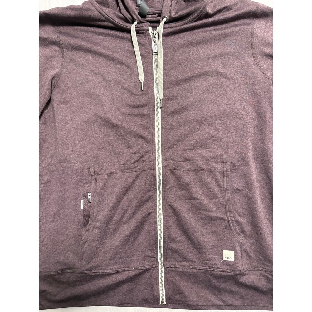 Vuori Women’s Zip Hoodie Large Plum Heather Performance Jacket - Picture 4 of 4